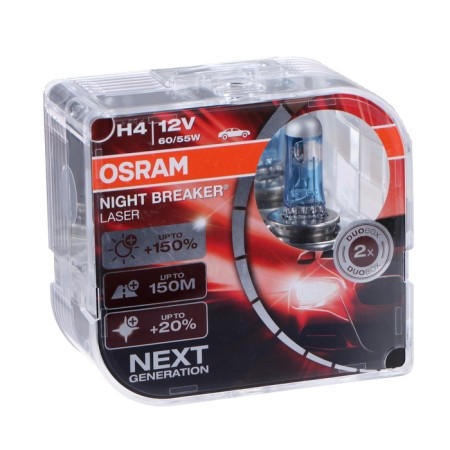 Auto Stuffing OSRAM Night Night Breaker Laser +150%, H4, 12 V, 60/55 W, 64193NL_HCB-2