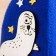 Bath cap with an applique "playful seal"