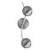 Bimeda 2x3W lamp LED Black 36.5x36.5cm