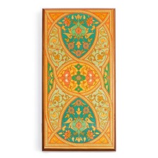 Wooden backgammon with checkers 