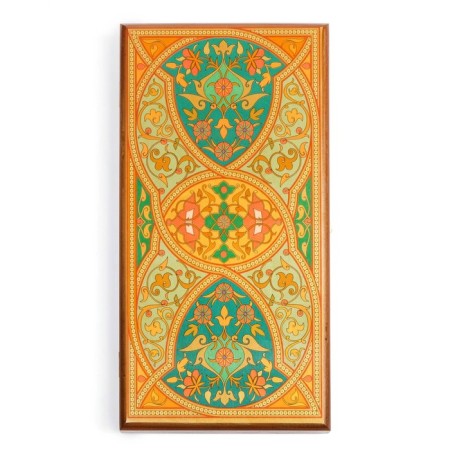 Wooden backgammon with checkers "Persian", board game, 40 x 40 cm