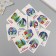Cardboard tag "Fabulous moments!" set 10 pcs (5 types) 4x6 cm