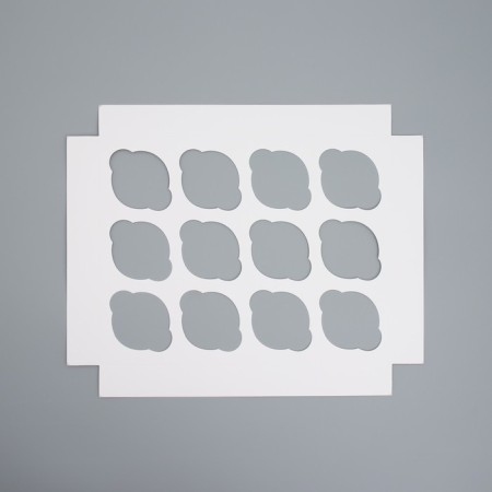 Folding box for 12 cupcakes with the window "Happy New Year!" 32.8 x 25.6 x 10 cm, New Year-4