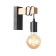 Wall lamp EVOLUCE. SL1142.401.01. Bagetti. 1x60 W, E27, 6.5x16 cm, black color, light wood