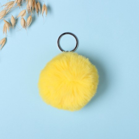 Fluffy on the ring "Chicken. Are you the sun too?" D = 8 cm 15x15 cm-4