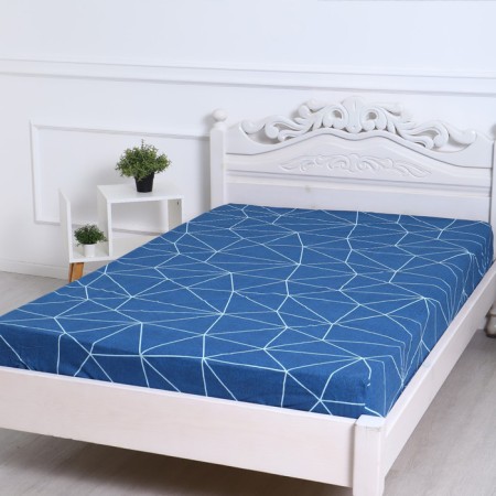 A sheet on the elastic band atra 180x200x20, polygons of T-blue is 120g/m, HL100%-1
