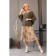 Female jumper, size 48, khaki color