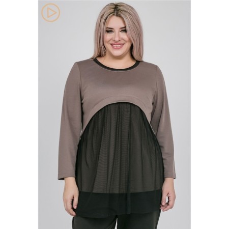 Women's tunic, size 56, brown color