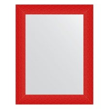 Mirror in the baguette frame, red wave 89 mm, 70x90 cm