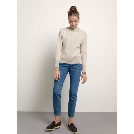 Women's jeans with a high landing CONTE Elegant Relaxed MOM, size S, MID Blue color-4