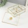Casket glass with a metal frame "Crystal" Transparent ripples 16.1x22.1x8.5 cm