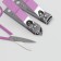 Manicure set, 7 items, in case, lilac color
