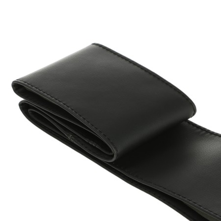 Shooting for the steering wheel, eco-leather, black, thread, needle, size S, 34-36 cm-2