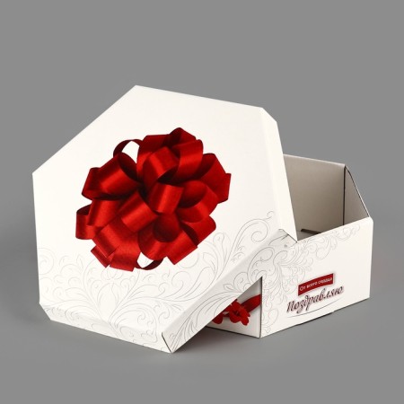 Folding box "with all hearts", 26 × 22.5 × 8 cm-4