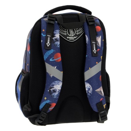 School backpack Erich Krause ergoline 15l, 39 x 28 x 14 cm, ergonomic back, Cosmonaut 51835-1