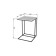 The attached Highgrets, 500 × 500 × 705 mm, metal, MDF, white color, white