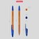Ballic handle Erichkrause R-301 Amber Stick, Node 1.0 mm, blue ink, letter line length 1000 meters