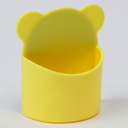 Magnetic universal stand for markers and lips "Bear" yellow 4x9x10cm-2
