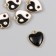 Decor for creativity metal, enamel "Heart Yin-Yang" gold 0.3x1.4x1.6 cm