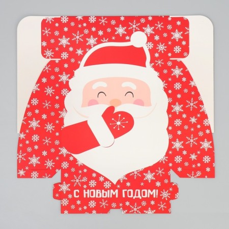 Folding box "Grandfather Frost", 25 x 25 x 10 cm, new year-6