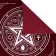 Ground for fortune -telling velvet "Pentagram", 50x50 cm, burgundy, 16+