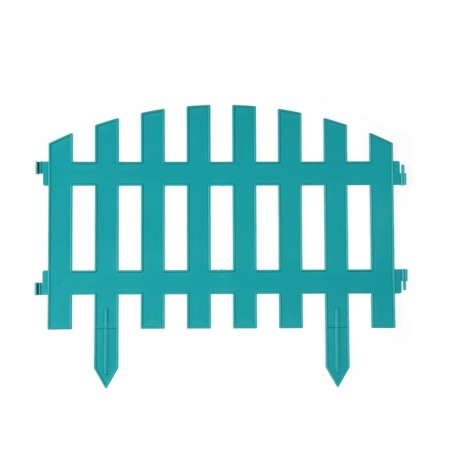 Decorative fence, 35 × 210 cm, 5 sections, plastic, turquoise, RENESSANS, GREENGO-7