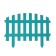 Decorative fence, 35 × 210 cm, 5 sections, plastic, turquoise, RENESSANS, GREENGO
