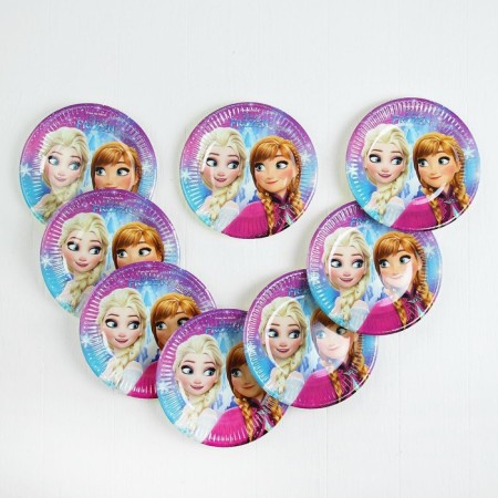 Paper plates "Cold heart. Northern Lights ”, 20 cm, set 8 pcs.-1