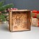 New Year's piggy bank with acrylic "New Year" 12x12x4 cm