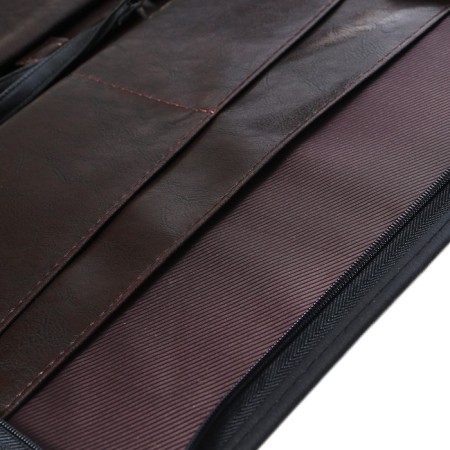 Business folder, artificial leather, 360 x 260 x 30 mm, handle "luxury" brown 6d011-5