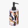 Expressia liquid soap dispenser, 7.8x7.8x18 cm, white-black yellow color