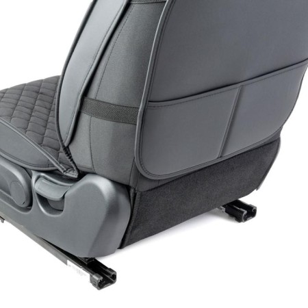 Frame caps for the front seats Car Performance, 2 pcs, alcantara, rhombus, cheese-5
