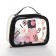 Cosmetic bag with lightning, black/transparent color