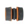 The coupling is connected, for hoses 3/4 "(19 mm), a cane connection, rubberized plastic, Greengo