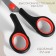 Universal scissors, 6 ", 15.3 cm, black/red color
