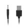 Universal cable Luazon, connector 3.5 - USB, 0.5 m, black