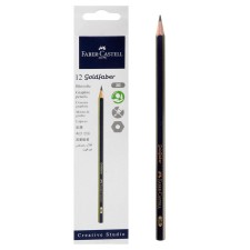 Pencil black-granographic Faber-Castell Goldfaber 1221 3b, hexagonal, price for 1 pcs