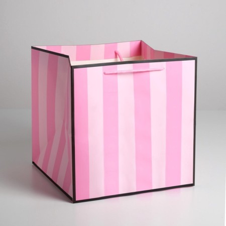 Square gift package, packaging, "Pressent", 30 x 30 x 30 cm-3