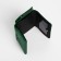 Women's wallet on the button, green color