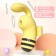 A fingerprint vibrator with a vacuum-wave stimulator, 15 modes, ABS, silicone, yellow