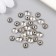 Decor hat for beads diam 5-6 mm Metal "flower of petals" silver 0.6x0.6 cm