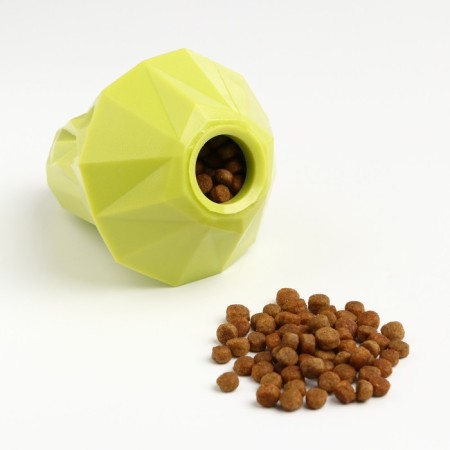 A toy for treats and dry food "Pear", 9 x 7 cm, light green-1