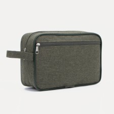 Lightning cosmetic bag, external pocket, khaki color