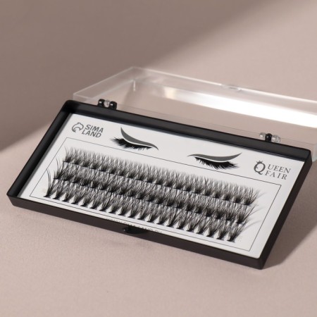 A set of overhead eyelashes "Classic", bundles, 10, 12, 14 mm, thickness 0.1 mm, bend D, 20 D-1