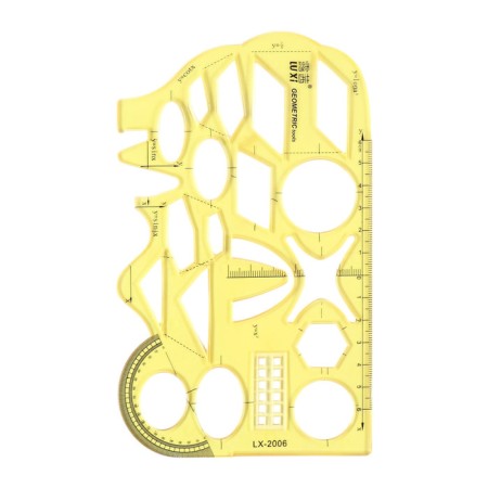 Troth-traffic line, plastic, with a transporter, for drawing figures, mix-6