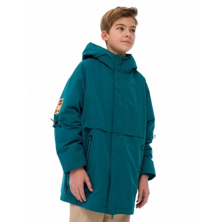 Windbreaker for boys, height 128 cm, emerald color