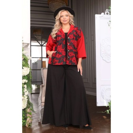 Female jacket, size 54, red color-14
