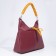 Bag-bag, lightning department, 3 outer pockets, long belt, burgundy/yellow color