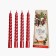Candles twisted "Happy New Year", 4 pcs, 6.8 x 16 x 2 cm