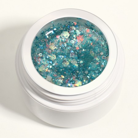 Heling gel, with sparkles, 3 phase, 8 ml, LED/UV, Blue-2